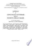Livelli e linguaggi letterari nella società delle masse