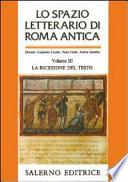 Lo spazio letterario di Roma antica