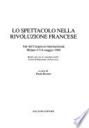 Lo Spettacolo nella Rivoluzione francese