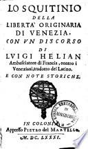 Lo squitinio della liberta originaria di Venezia