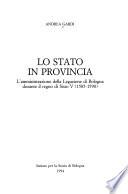 Lo Stato in provincia