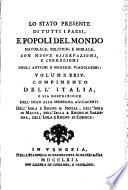 Lo stato presente di tutti i paesi e popoli del mondo naturale, politico, e morale