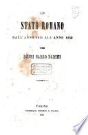 Lo stato Romano dall' anno 1815-'50