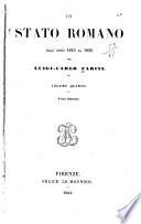 Lo Stato Romano dall'anno 1815 al 1850