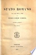 Lo stato romano dall'anno 1815 al 1850