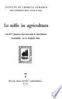Lo zolfo in agricoltura