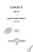 Logica, libri tre volume unico