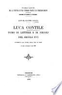 Luca Contile, uomo di lettere e di negozi del secolo 16