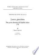 Lucca giacobina: Regesti degli atti