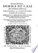 Lucerna dell'anima. Somma de' casi di conscientia etc