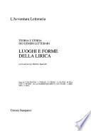 Luoghi e forme della lirica
