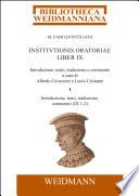 M. Fabi Quintiliani Institutionis oratoriae liber IX