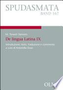 M. Terenti Varronis: De lingua Latina IX