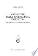 Machiavelli nella storiografia fiorentina