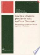 Maestri e istruzione popolare in Italia tra Otto e Novecento