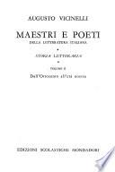 Maestri e poeti della letteratura italiana: Dall' Ottocento all'età nostra. 9.ed., 1958