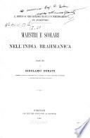 Maestri e scolari nell'India Brahmanica