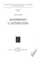 Manierismo e letteratura