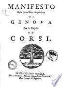 Manifesto della Serenissima Repubblica di Genova con le risposte de' corsi