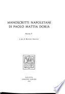 Manoscritti napoletani di Paolo Mattia Doria