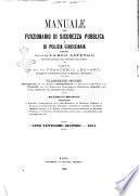 Manuale del funzionario di sicurezza pubblica e di polizia giudiziaria raccolta periodica ...