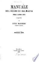 Manuale del regno di Dalmazia per l'anno ...