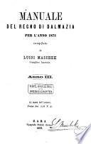 Manuale del regno di Dalmazia per l'anno ...