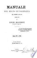 Manuale del regno di Dalmazia per l'anno ...