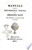 Manuale della geografia fisica di Emanuele Kant