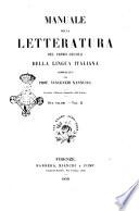 Manuale della letteratura del primo secolo della lingua italiana compilato [da] Vincenzio Nannucci