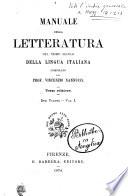 Manuale della letteratura del primo secolo della lingua italiana