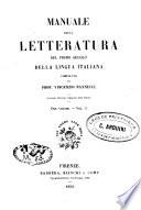 Manuale della letteratura del primo secolo, della lingua italiana