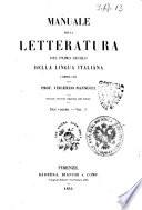 Manuale della letteratura del primo secolo della lingua italiana