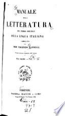 Manuale della letteratura del primo secolo della lingua italiana