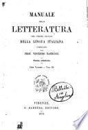 Manuale della letteratura del primo secolo della lingua italiana
