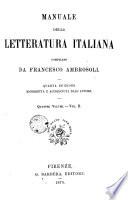 Manuale della Letteratura italiana, 2