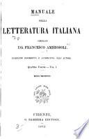 Manuale della letteratura italiana