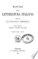 Manuale della letteratura italiana