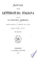 Manuale della letteratura italiana
