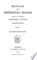 Manuale della letteratura italiana