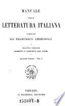 Manuale della letteratura italiana