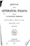 Manuale della letteratura italiana