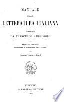 Manuale della letteratura italiana
