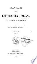 Manuale della letteratura italiana nel secolo decimonono