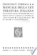 Manuale della letteratura italiana: pt.1. Sec. XVII