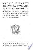Manuale della letteratura italiana: Sec.XIII