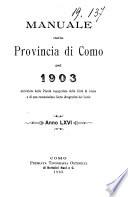 Manuale della provincia di Como per l'anno..