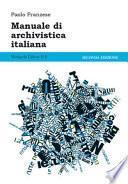 Manuale di archivistica italiana