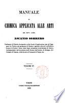 Manuale di chimica applicata alle arti Ascanio Sobrero