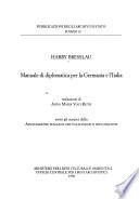 Manuale di diplomatica per la Germania e l'Italia